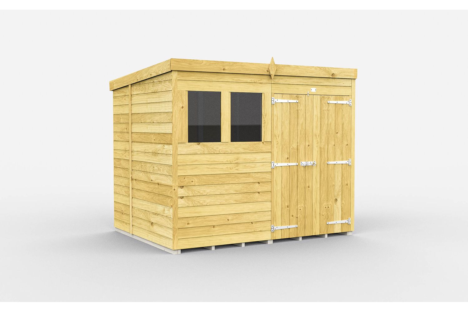 8 X 7 Pent Shed Double Door