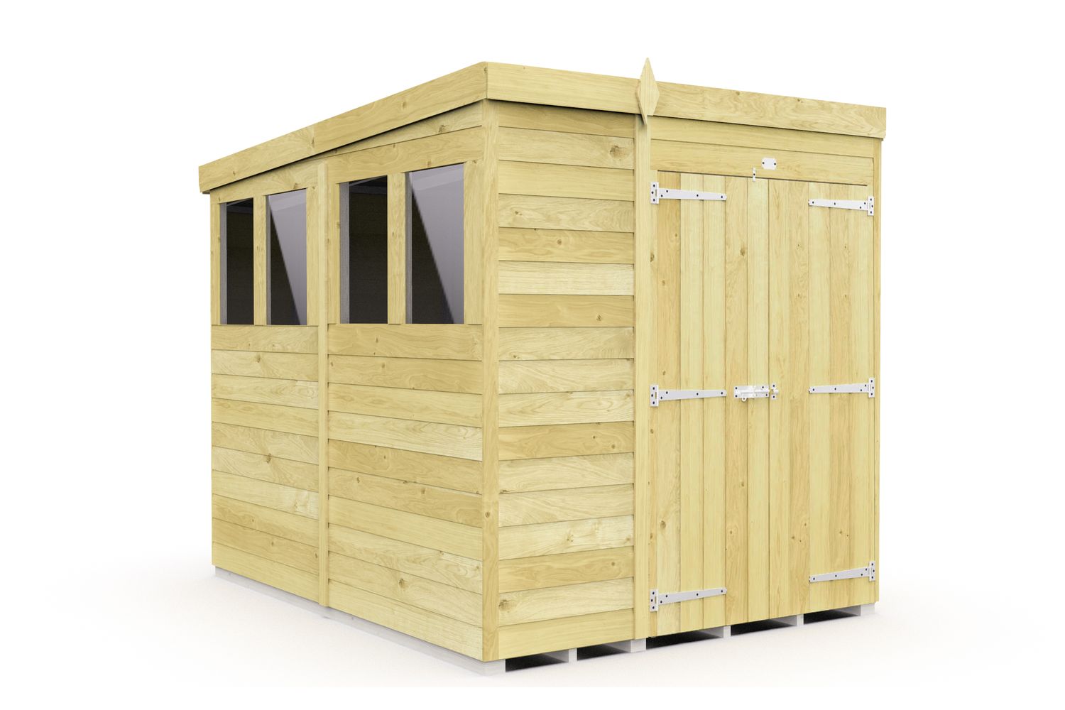 6 X 8 Pent Shed Double Door