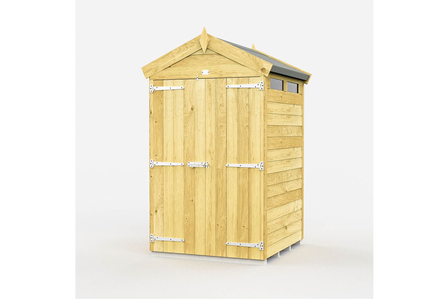 4 X 4 Apex Security Shed Double Door