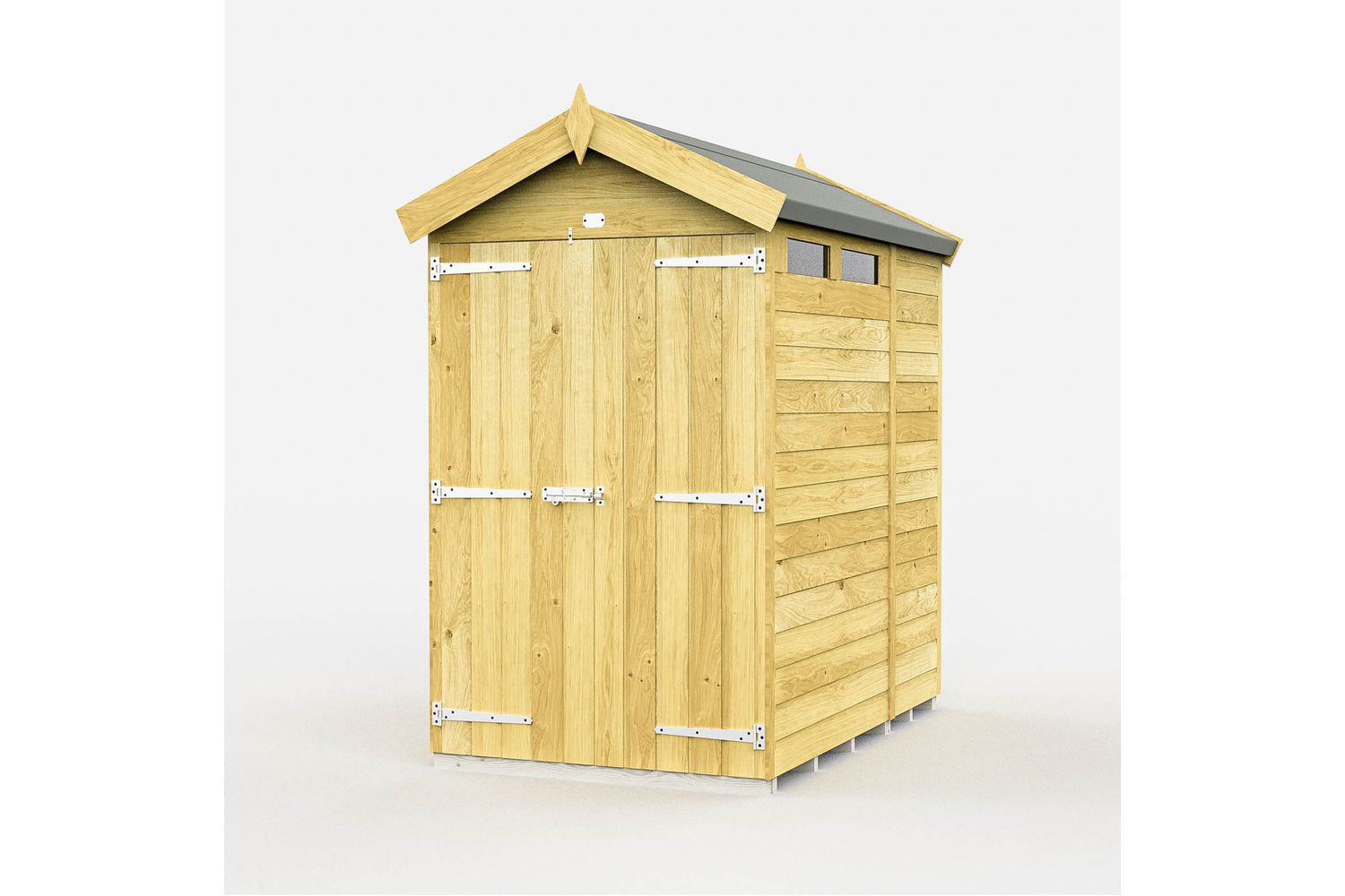 4 X 6 Apex Security Shed Double Door