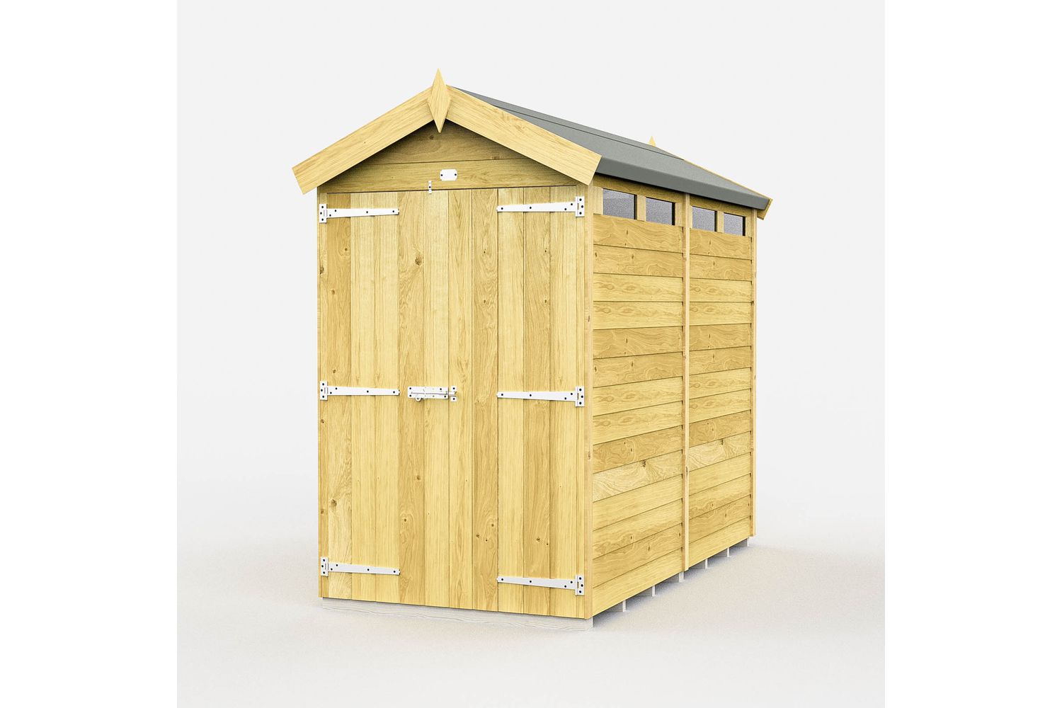 4 X 8 Apex Security Shed Double Door