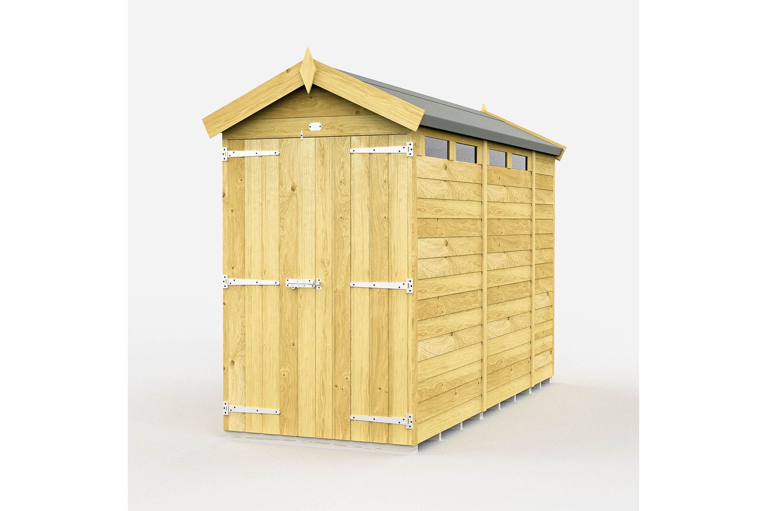 4 X 10 Apex Security Shed Double Door