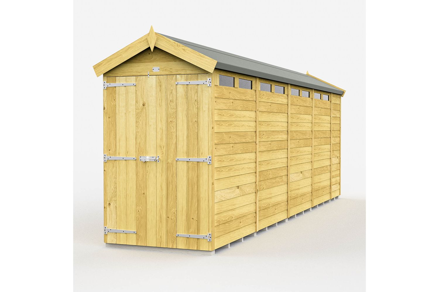 4 X 18 Apex Security Shed Double Door