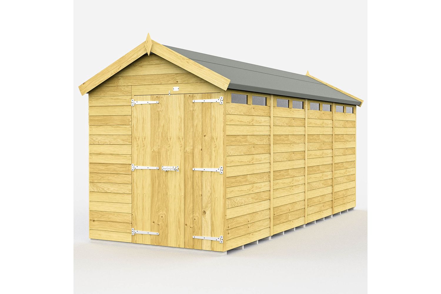 6 X 16 Apex Security Shed Double Door