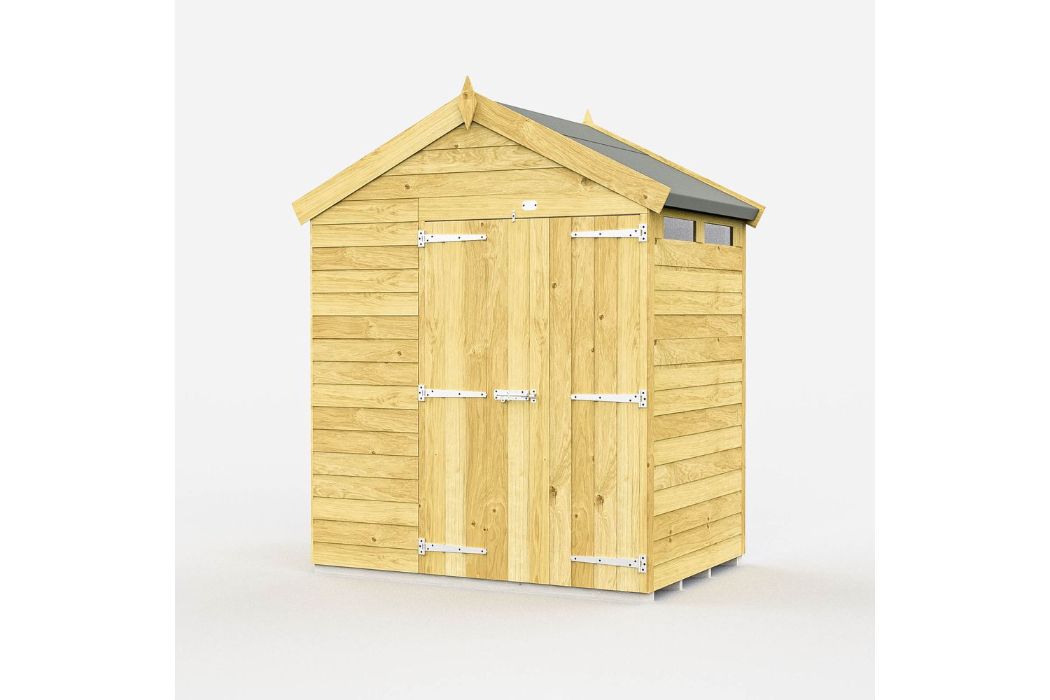 7 X 4 Apex Security Shed Double Door