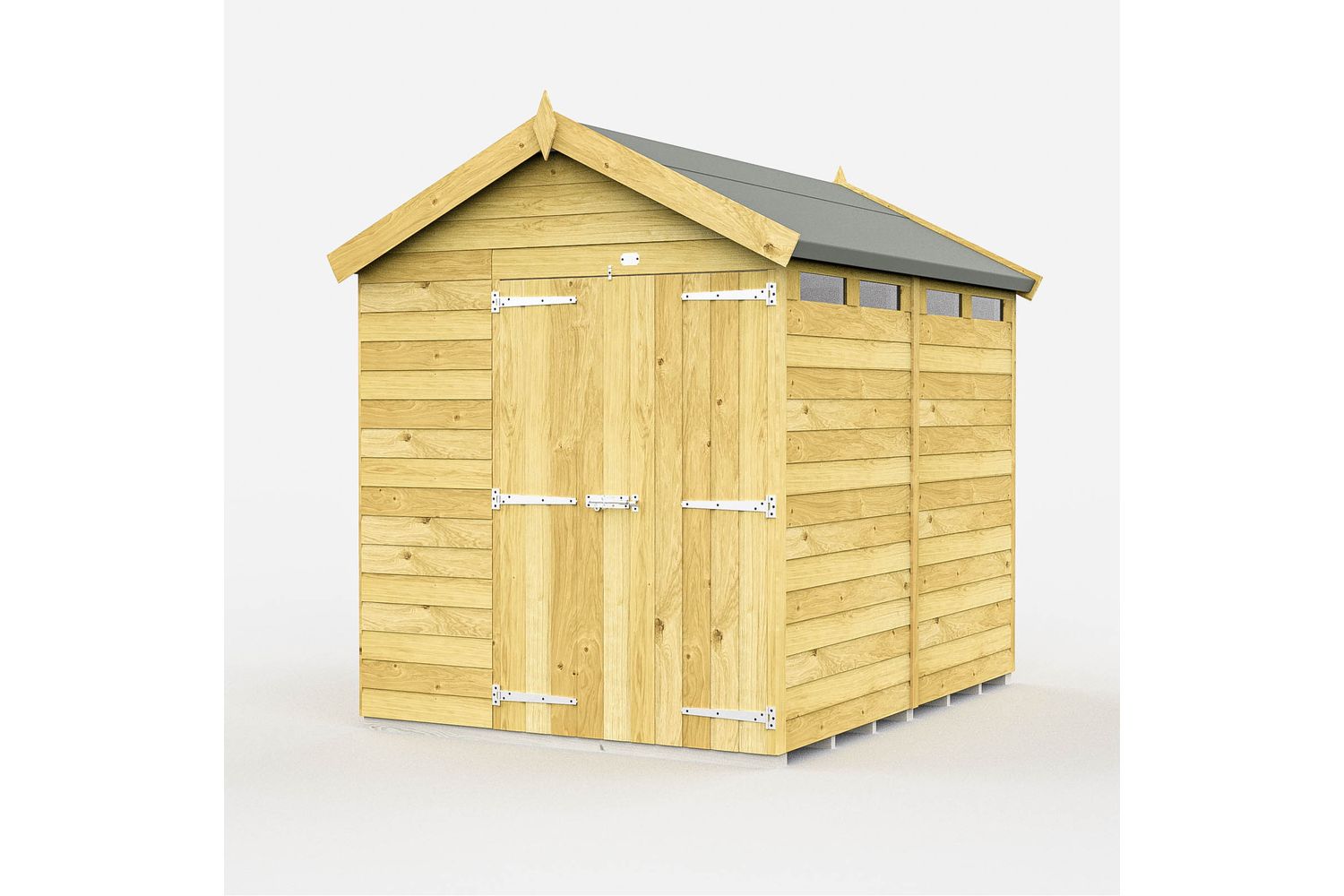 7 X 8 Apex Security Shed Double Door