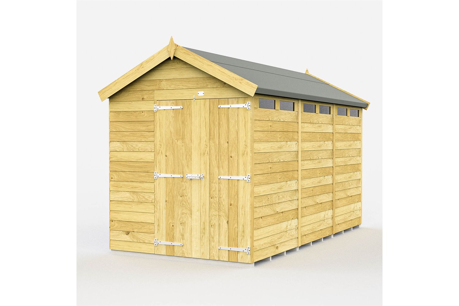 7 X 12 Apex Security Shed Double Door