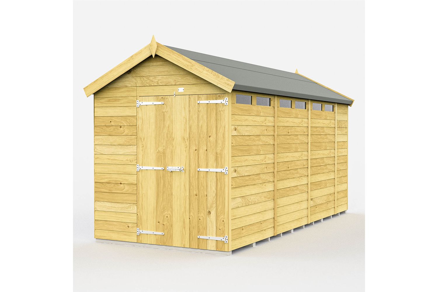 7 X 15 Apex Security Shed Double Door
