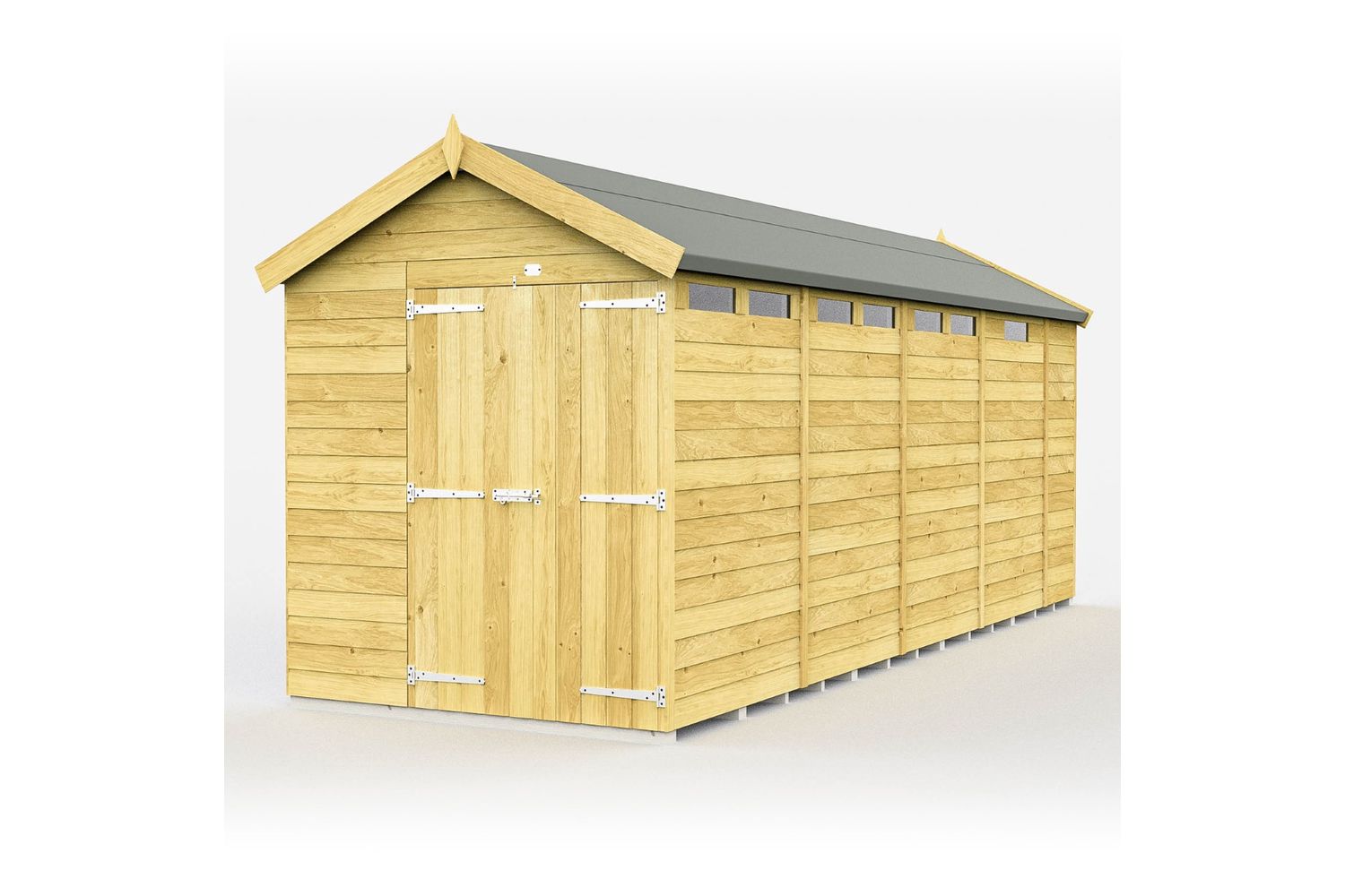 7 X 17 Apex Security Shed Double Door