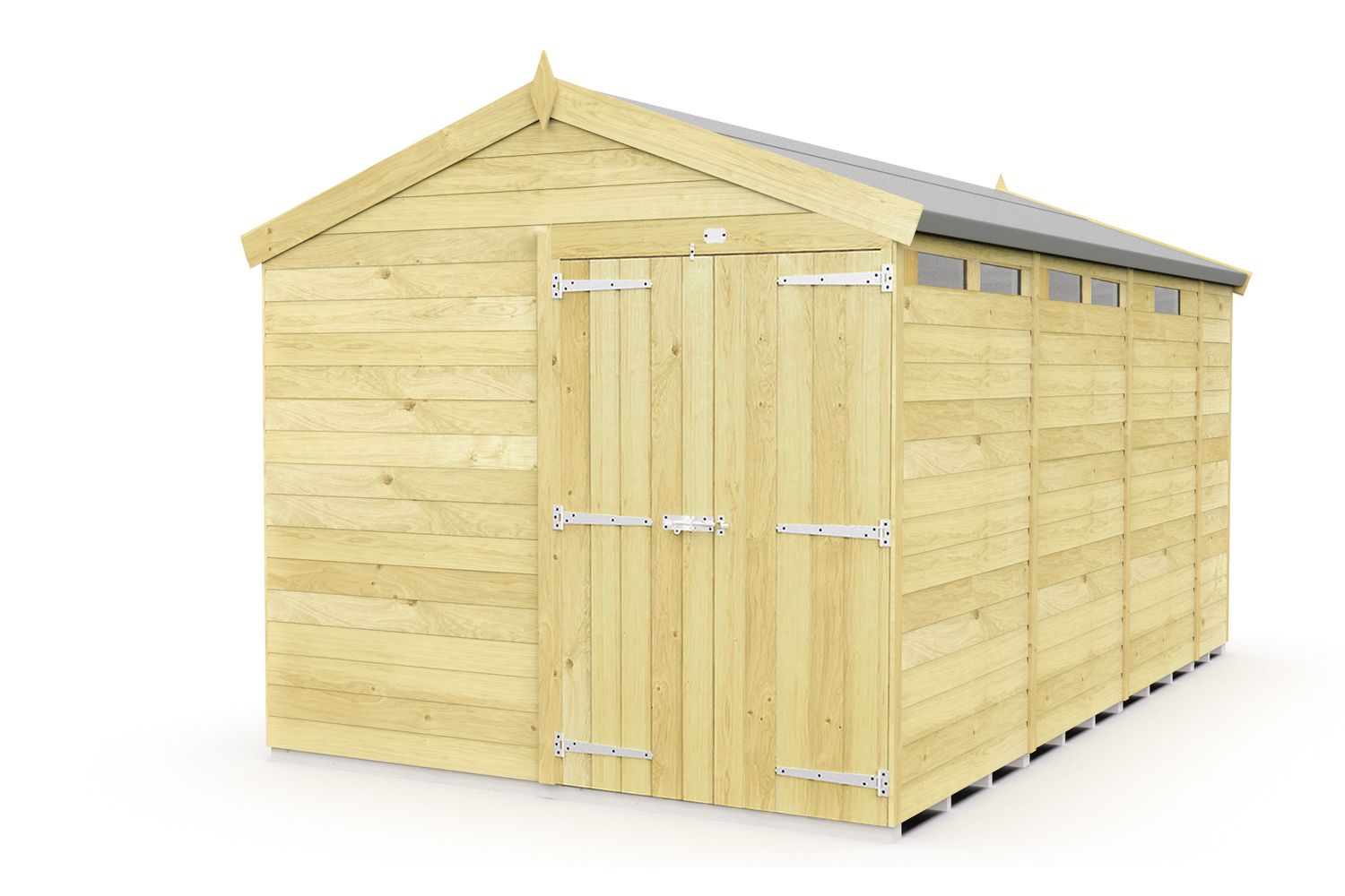8 X 13 Apex Security Shed Double Door
