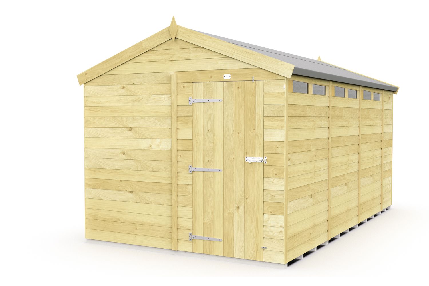 8 X 14 Apex Security Shed Double Door