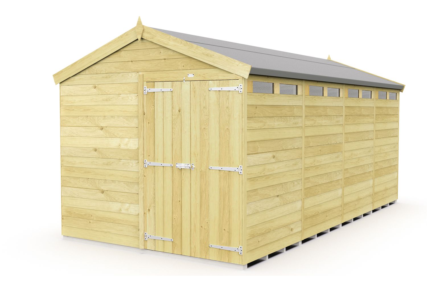 8 X 16 Apex Security Shed Double Door
