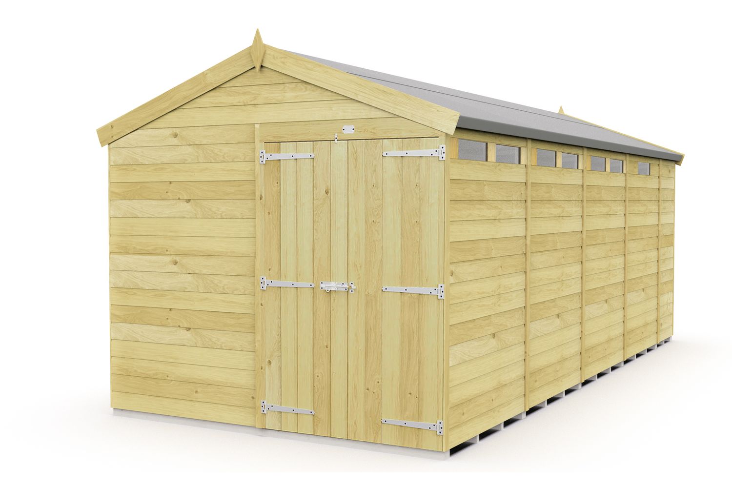 8 X 17 Apex Security Shed Double Door