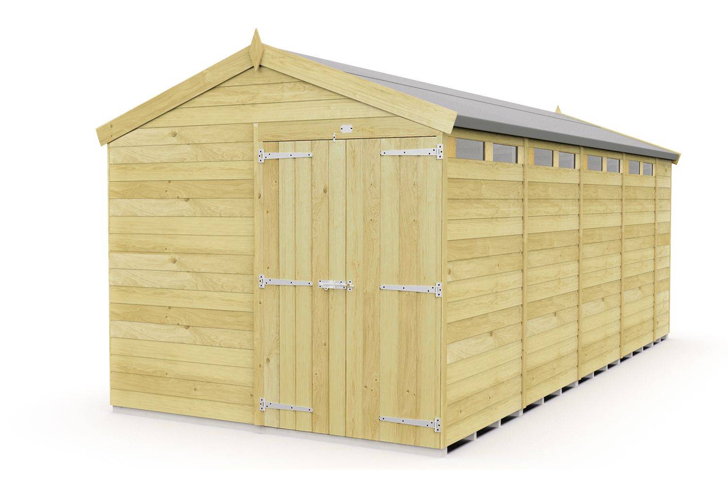 8 X 19 Apex Security Shed Double Door