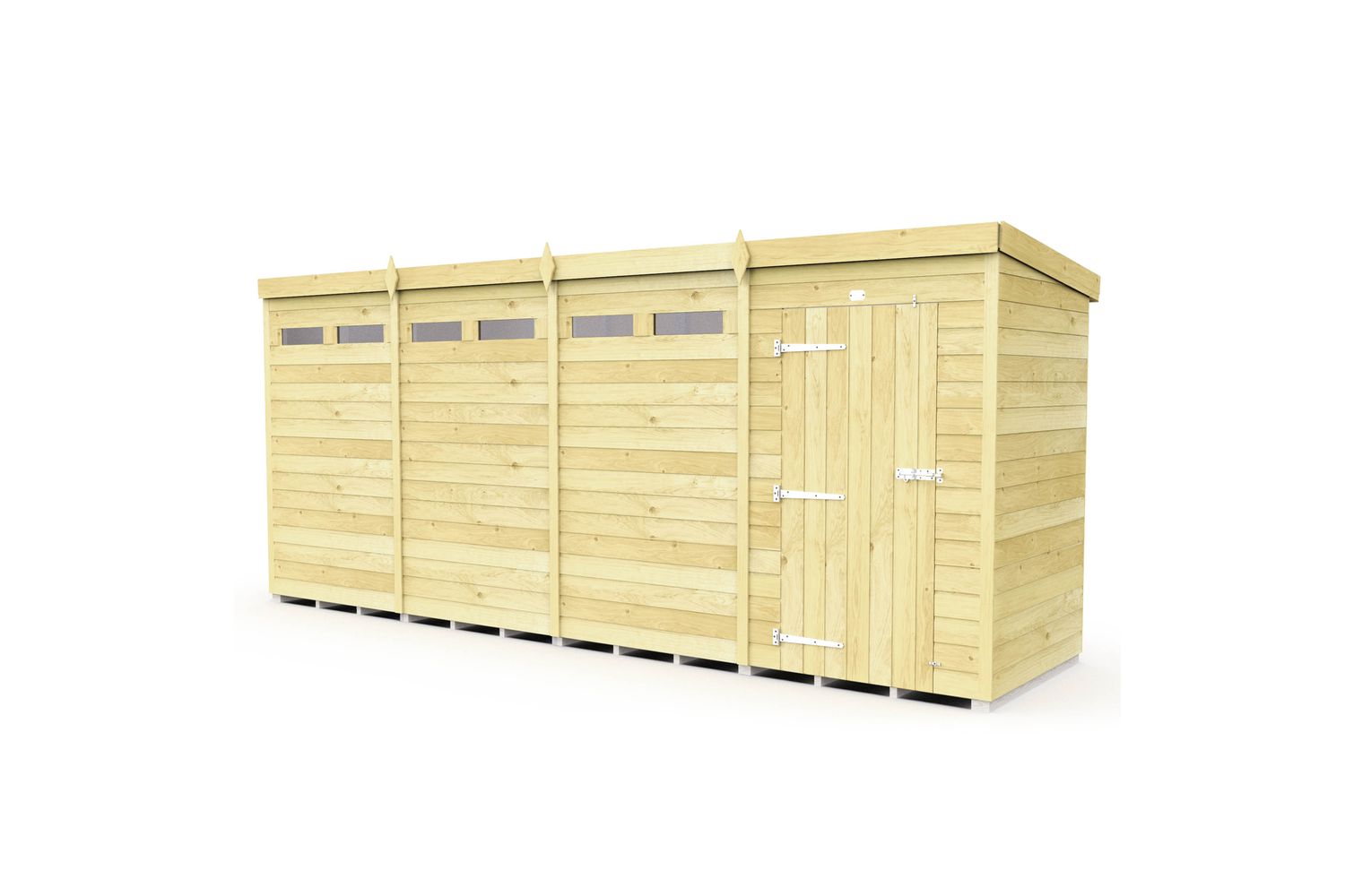 16 X 4 Security Pent Shed