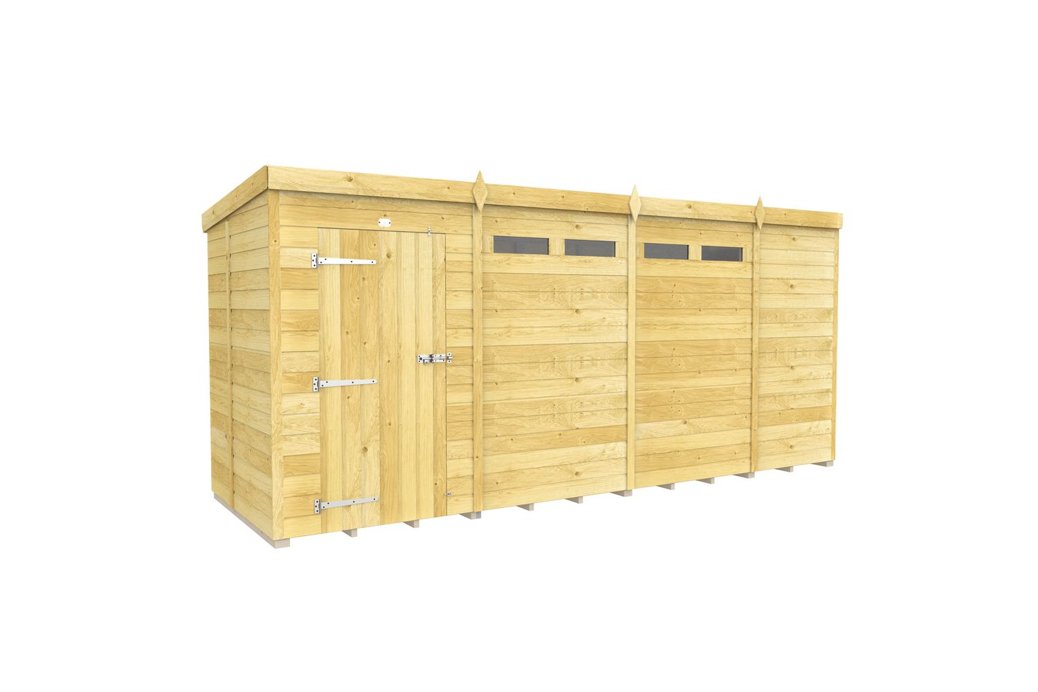 15 X 5 Security Pent Shed