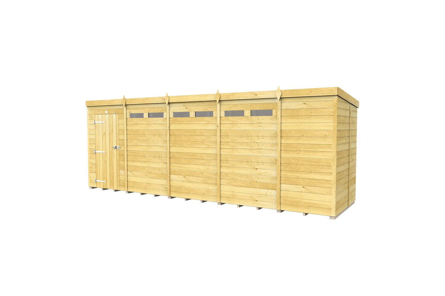 18 X 5 Security Pent Shed