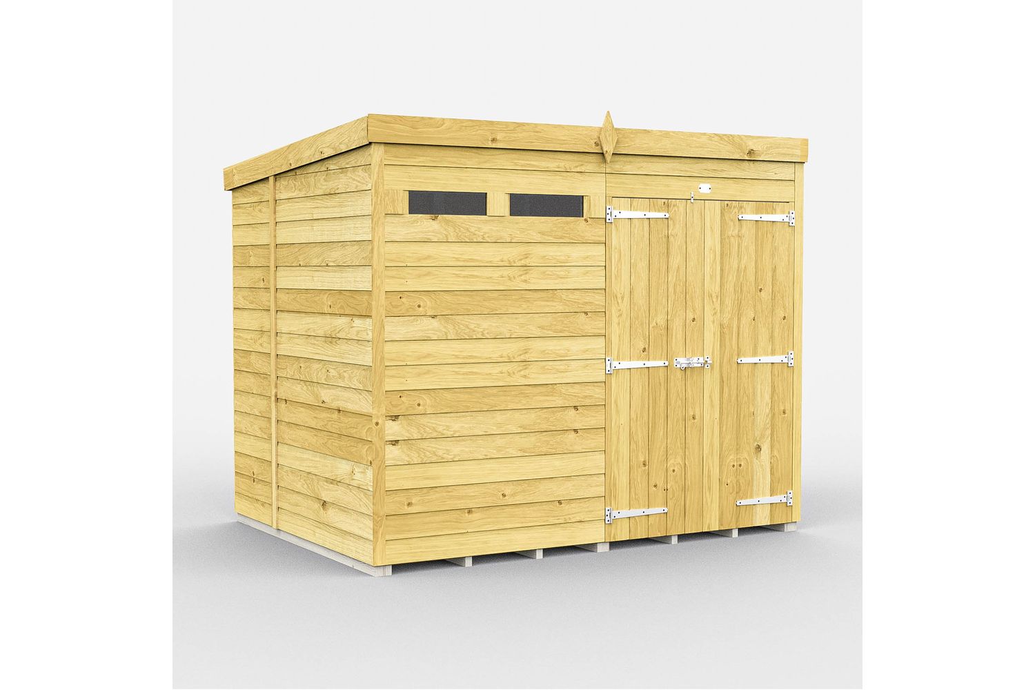 8 X 5 Security Pent Shed Double Door
