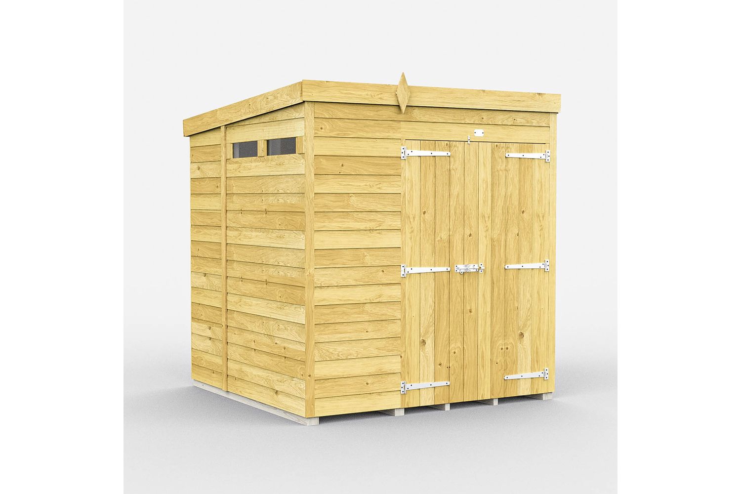 6 X 6 Security Pent Shed Double Door