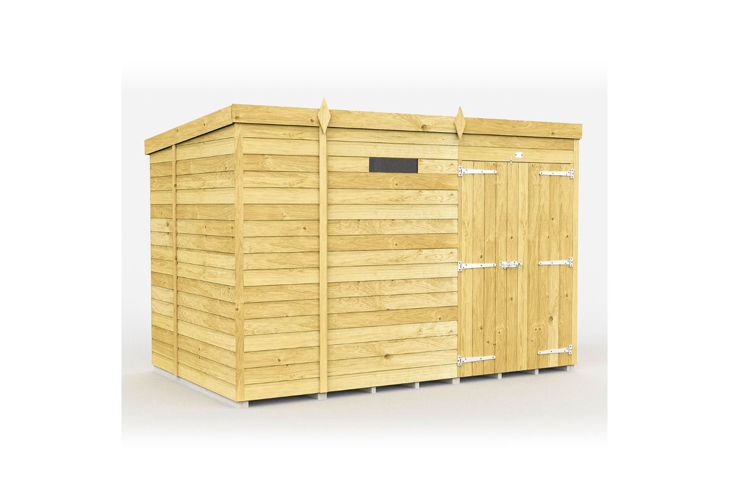 9 X 6 Security Pent Shed Double Door