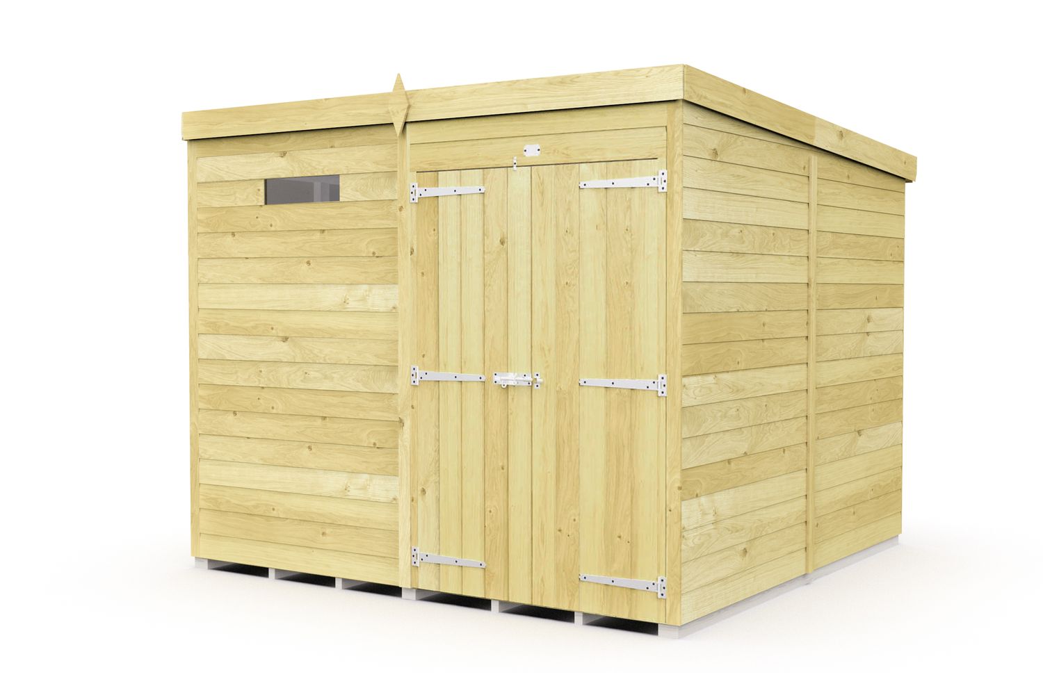 7 X 8 Security Pent Shed Double Door