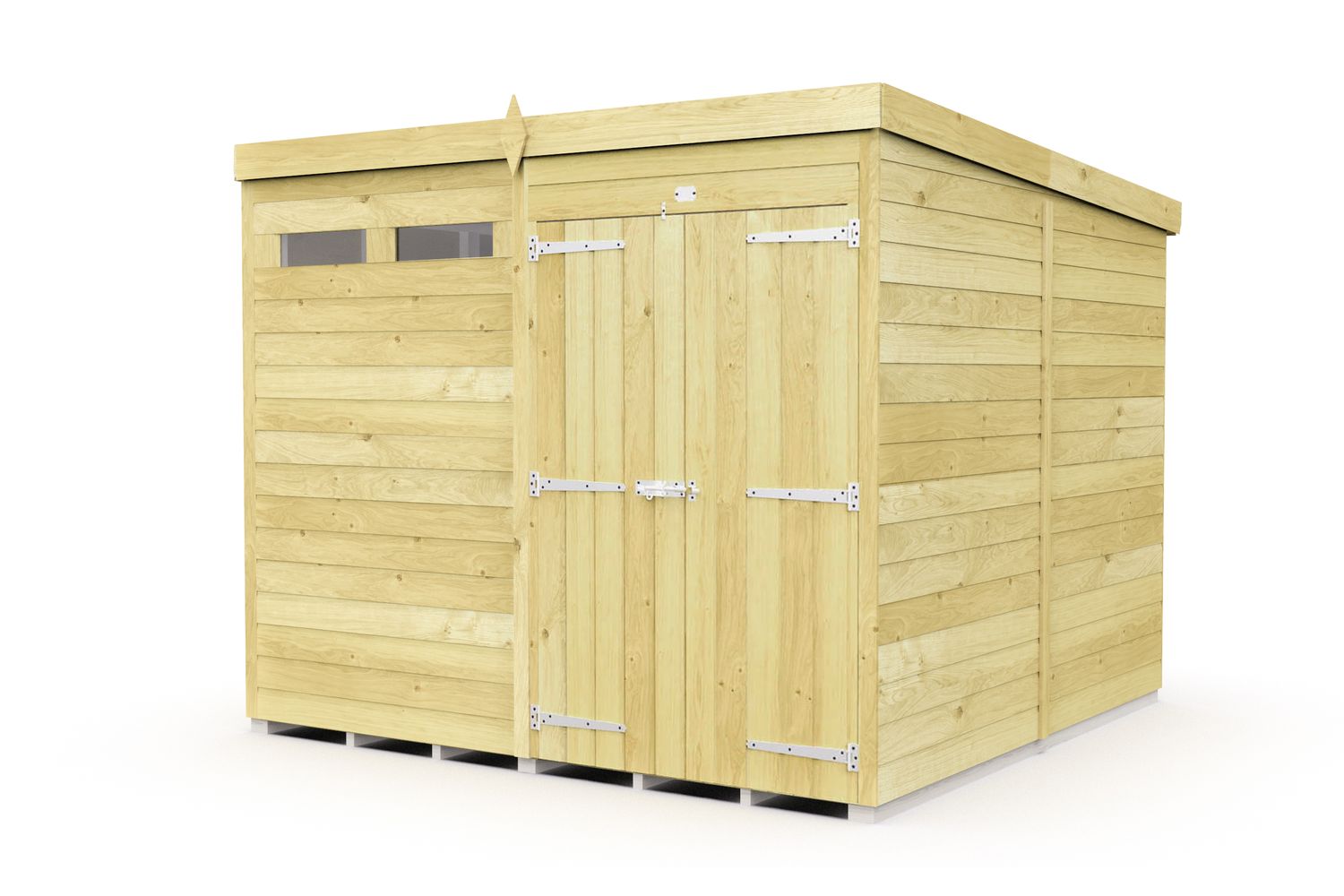 8 X 8 Security Pent Shed Double Door