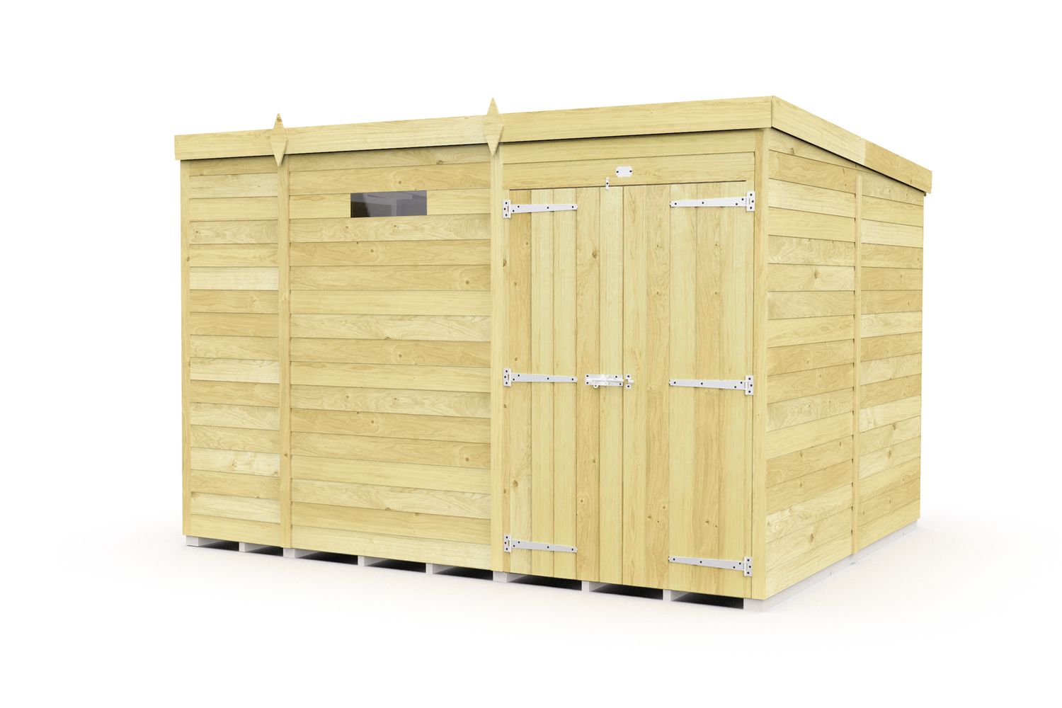 9 X 8 Security Pent Shed Double Door