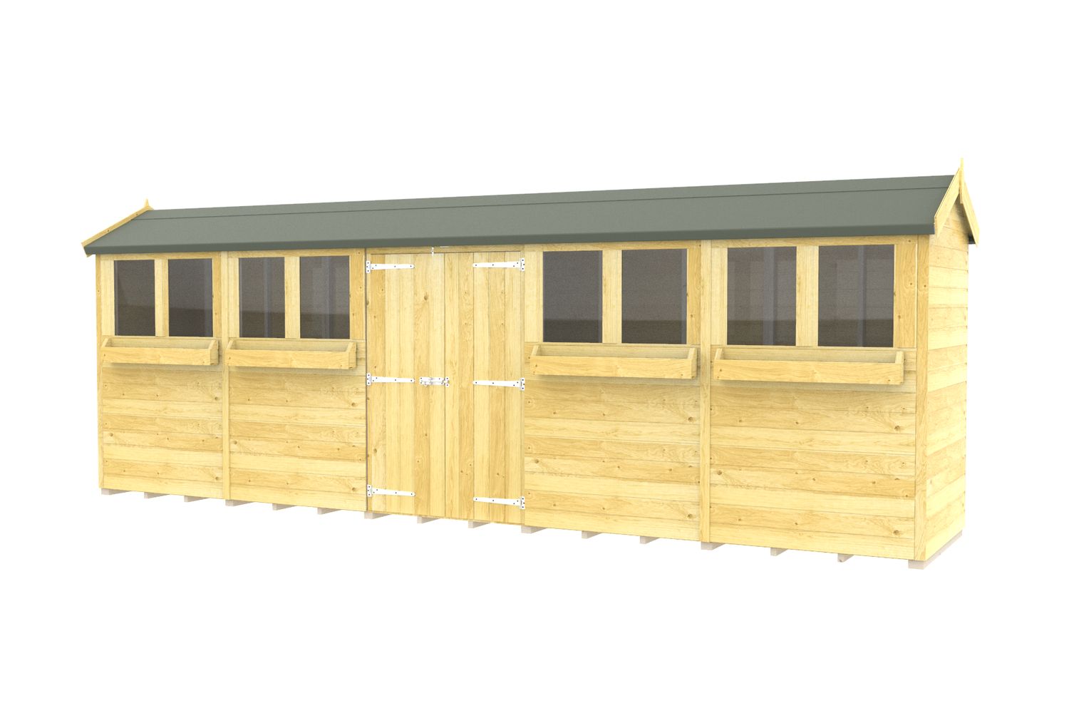 20 X 4 Apex Summer Shed