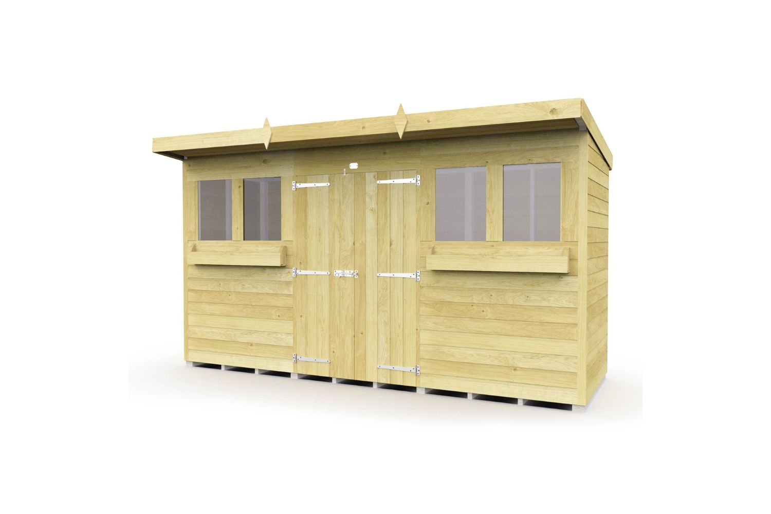 12 X 4 Pent Summer Shed
