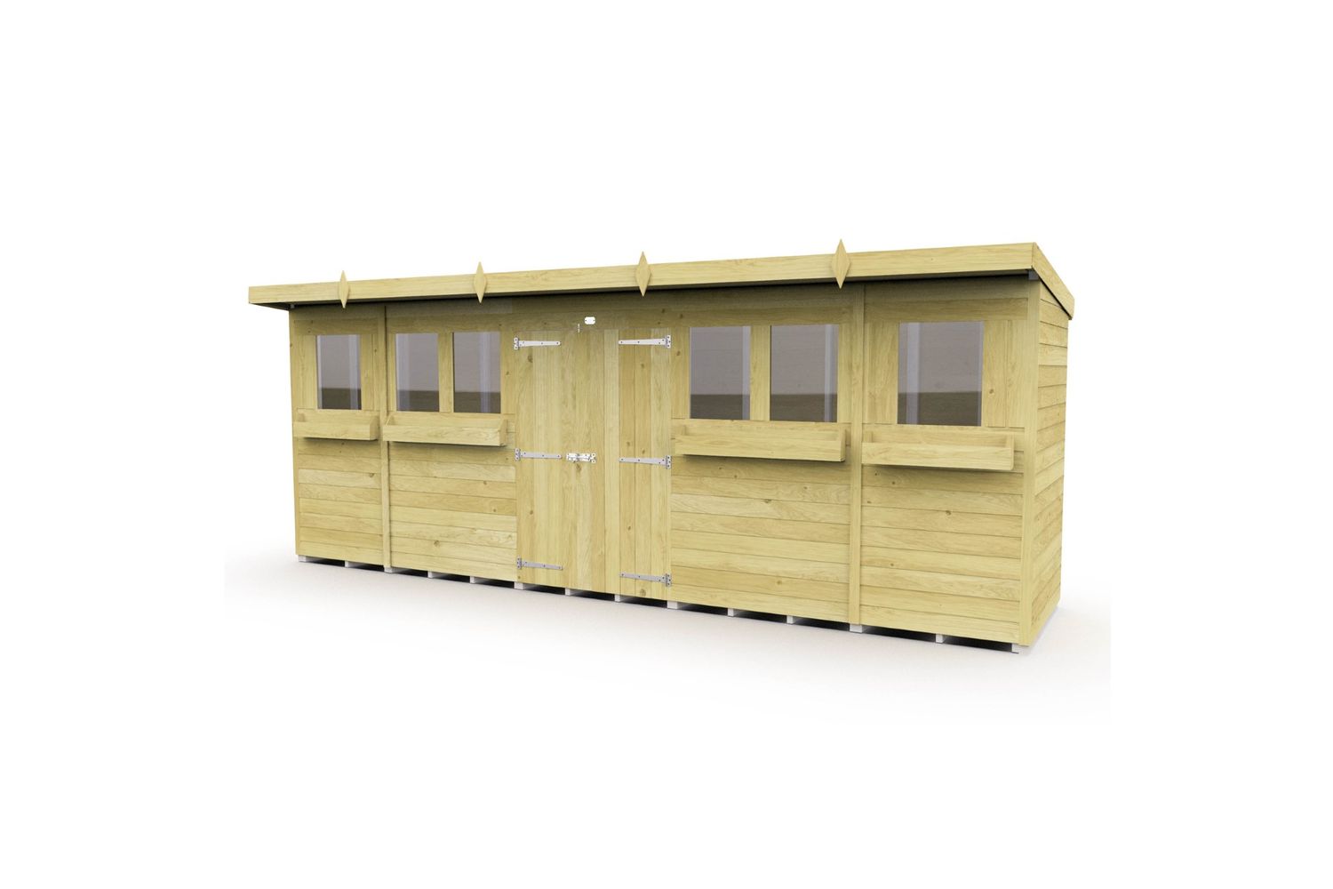 18 X 4 Pent Summer Shed