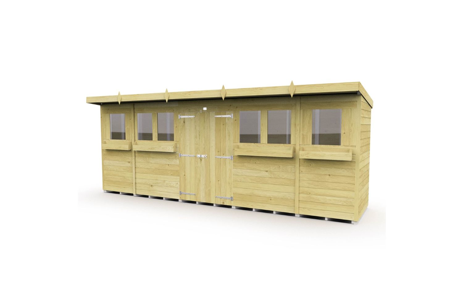 20 X 4 Pent Summer Shed