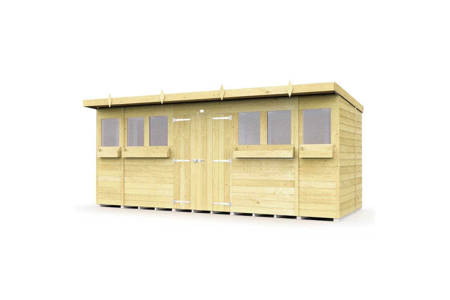 16 X 8 Pent Summer Shed