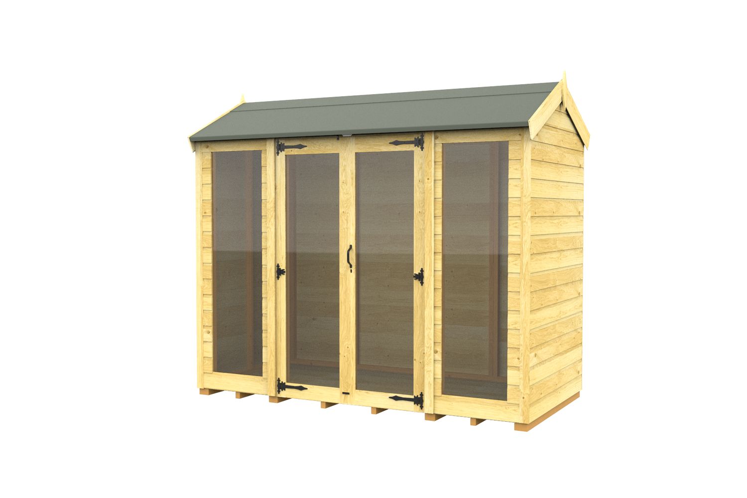 8 X 4 Apex Summer House Full Height Window