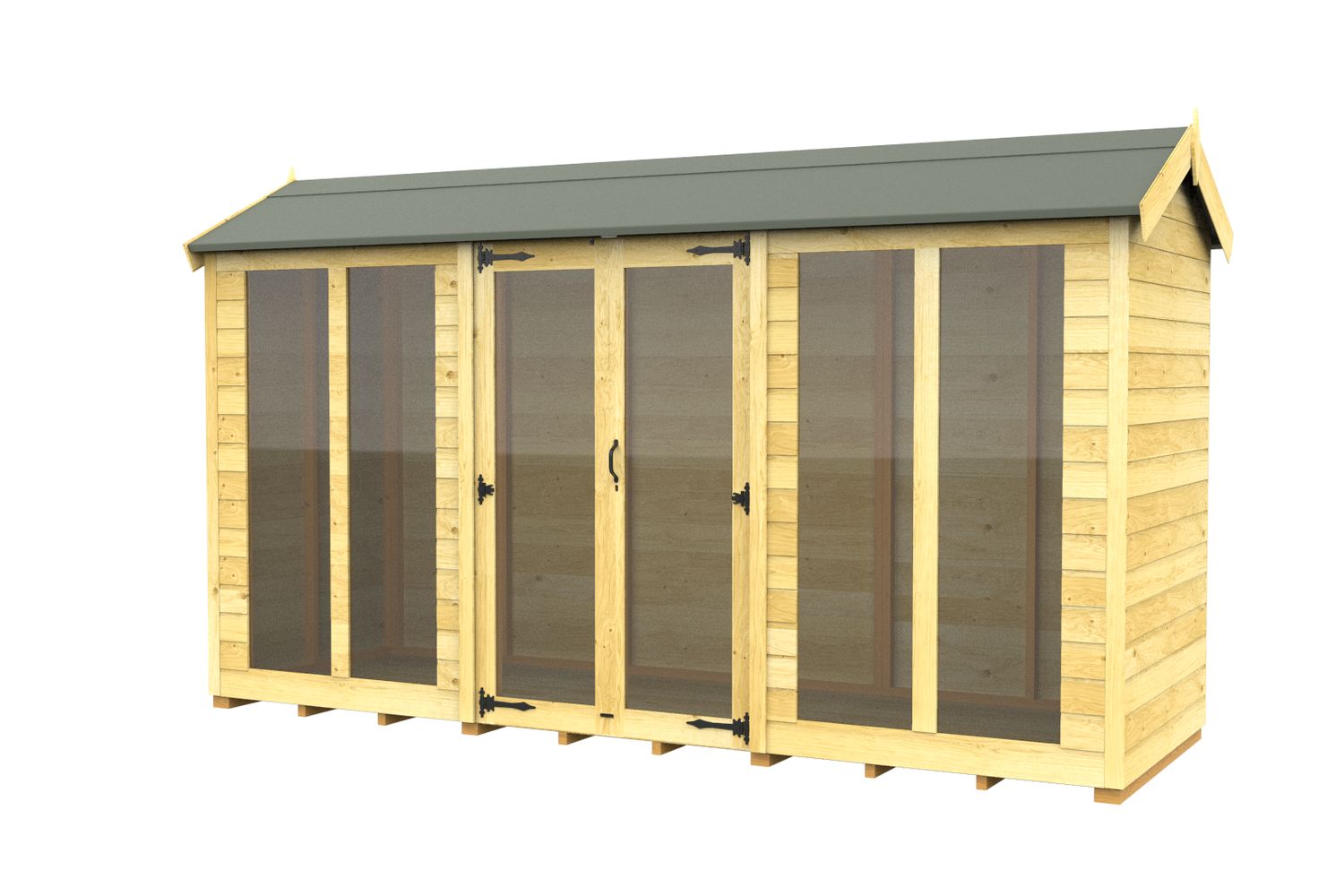 12 X 4 Apex Summer House Full Height Window