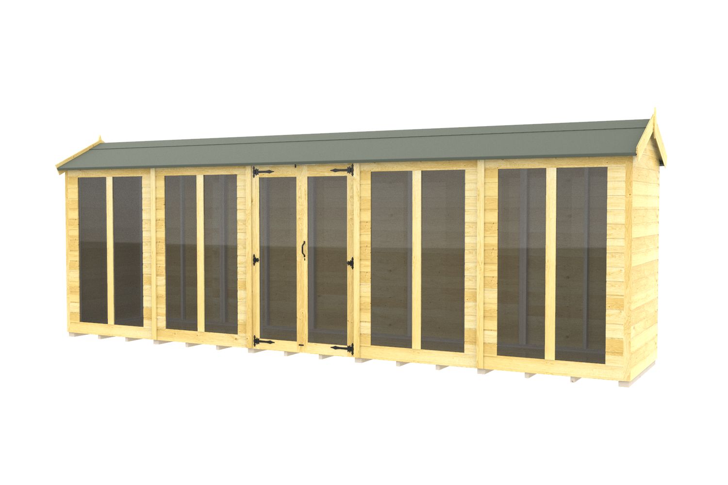 20 X 4 Apex Summer House Full Height Window