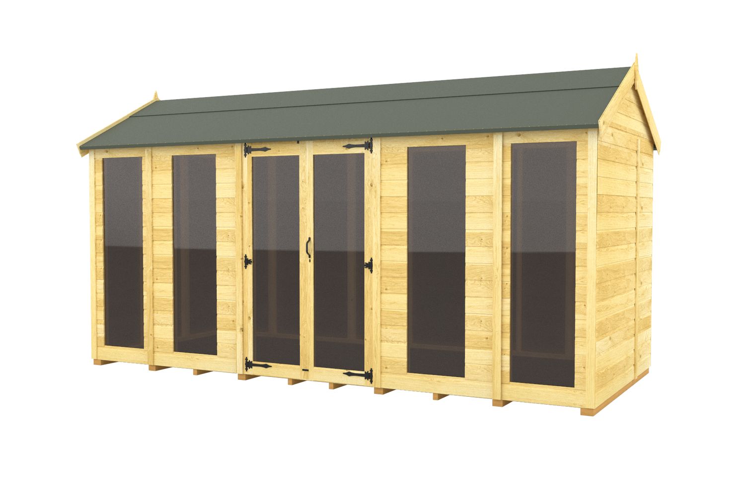 14 X 5 Apex Summer House Full Height Window