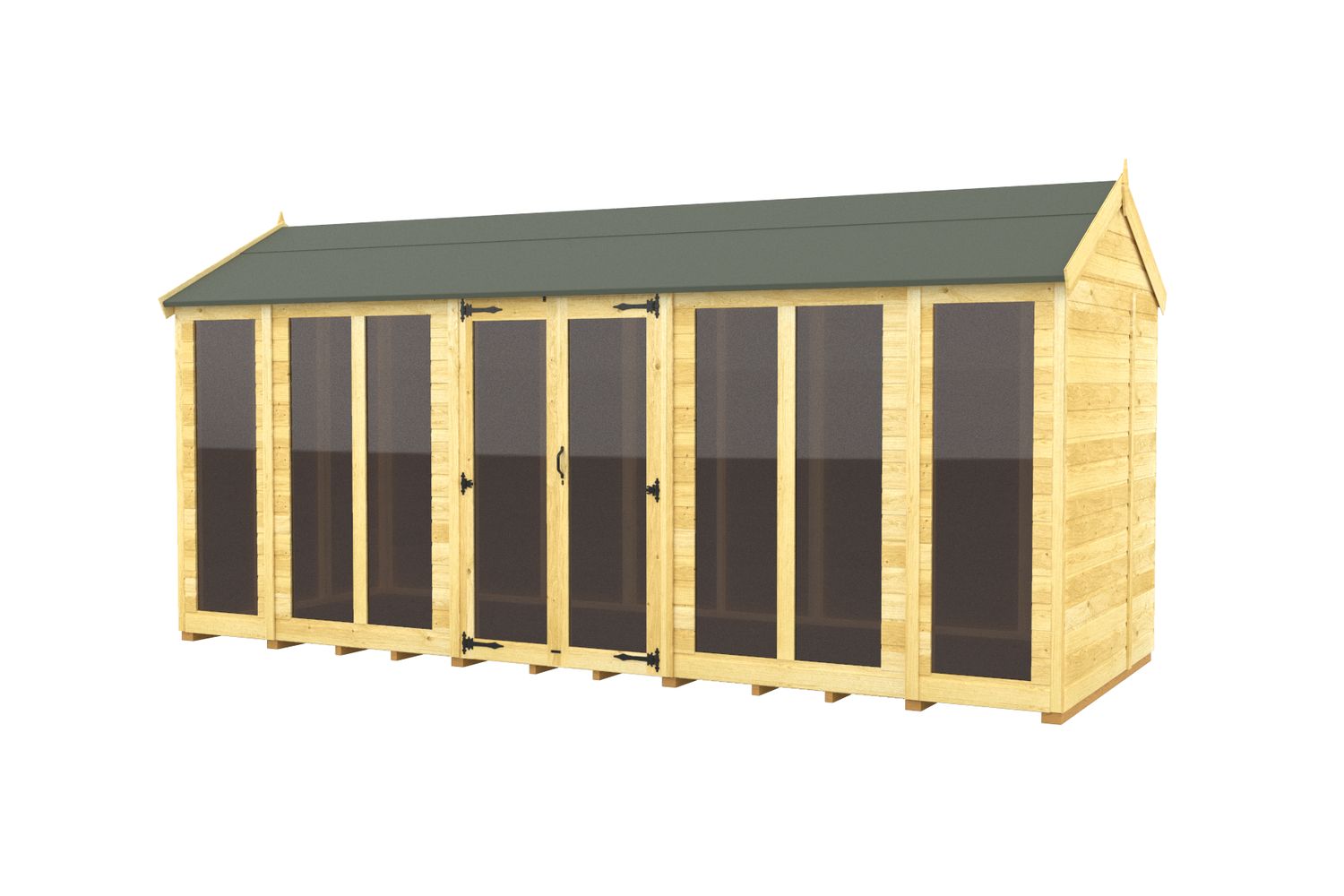 16 X 6 Apex Summer House Full Height Window