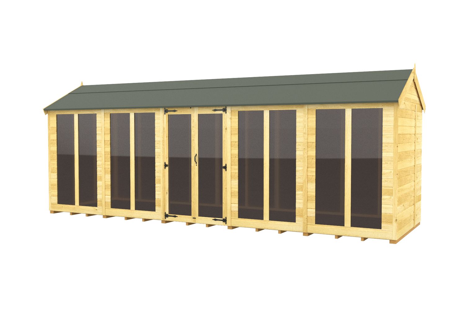 20 X 7 Apex Summer House Full Height Window