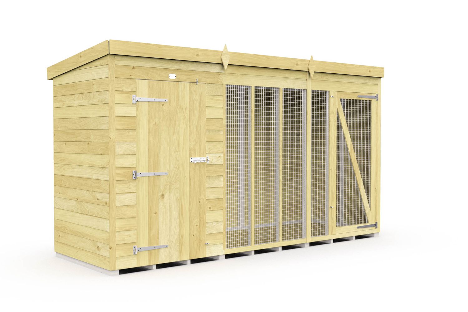 12 X 4 Dog Kennel And Run Full Height