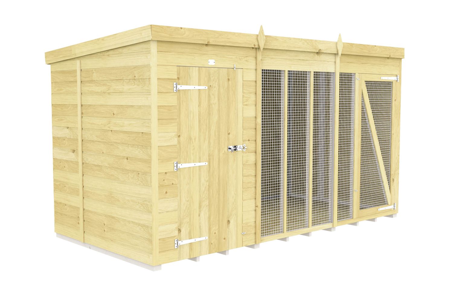 12 X 6 Dog Kennel And Run Full Height