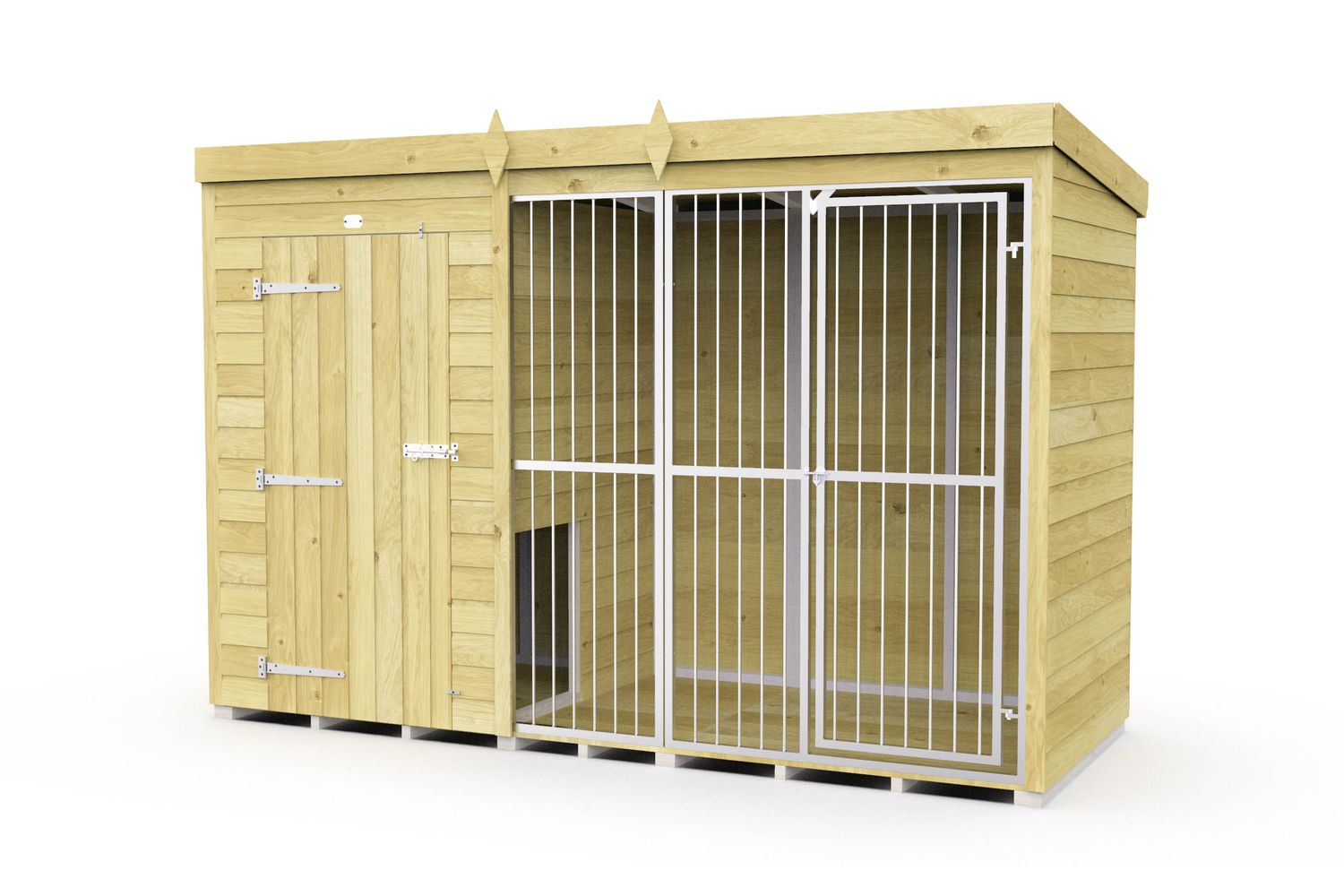 10 X 4 Dog Kennel And Run Full Height With Bars