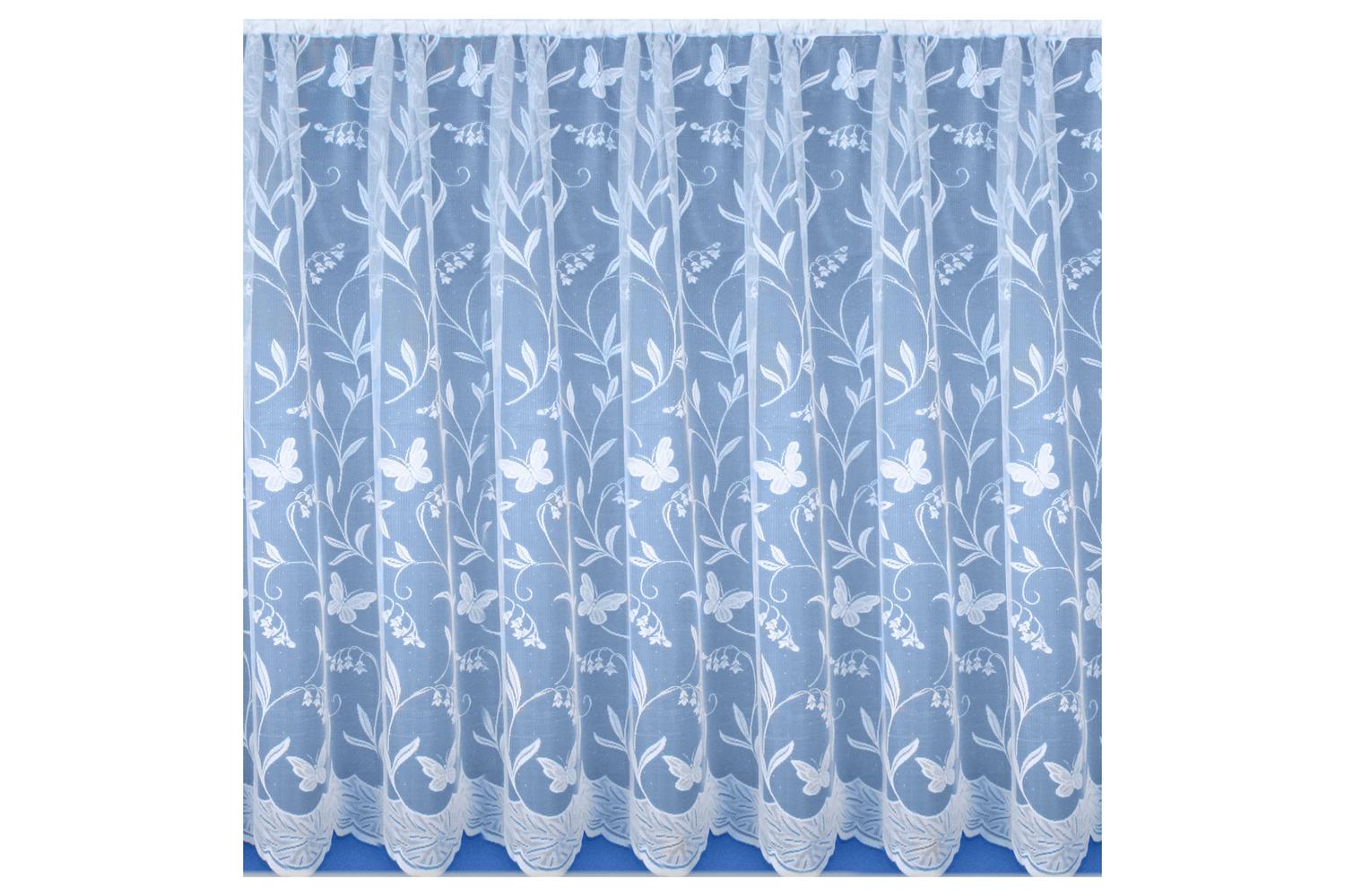 Hawaii Lace Floral Net Cut Panel With Butterflies 200x114cm