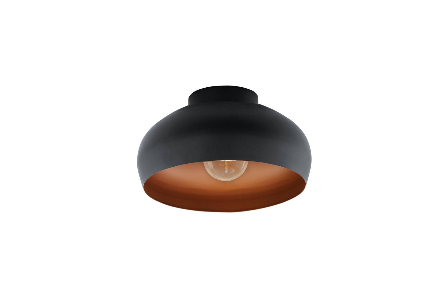 Eglo | Mogano 2 Vintage Ceiling Light | 28 cm | Black/Copper