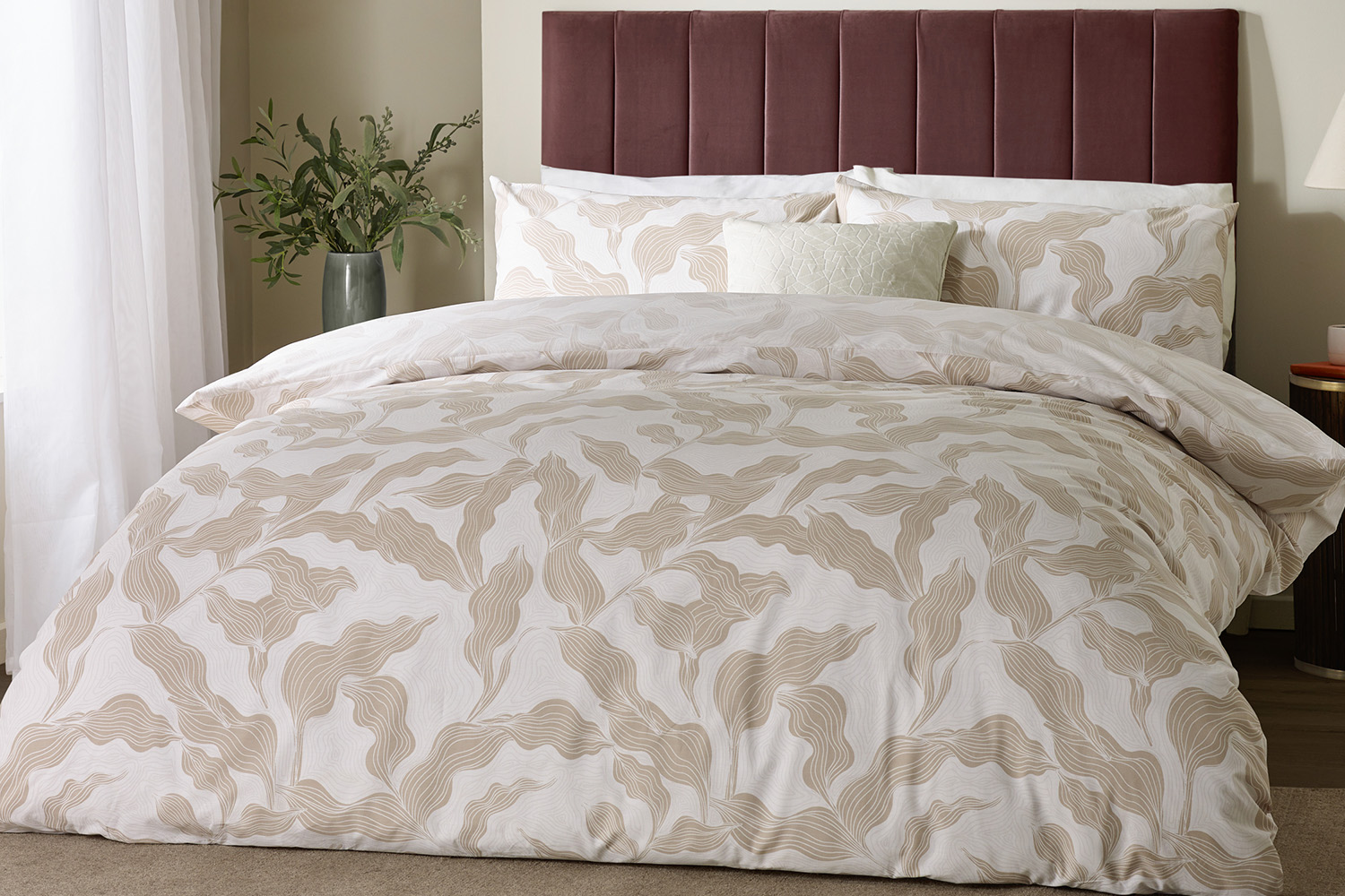 Hoem | Lauro Duvet Cover Set | White/Beige | King