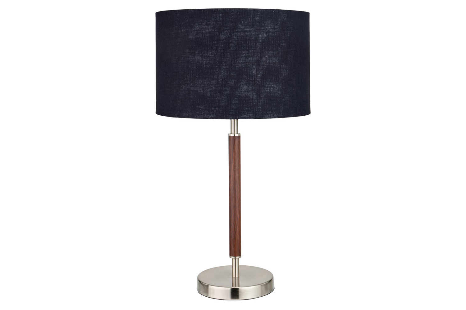 Gianni Table Lamp | Silver/Wood Effect