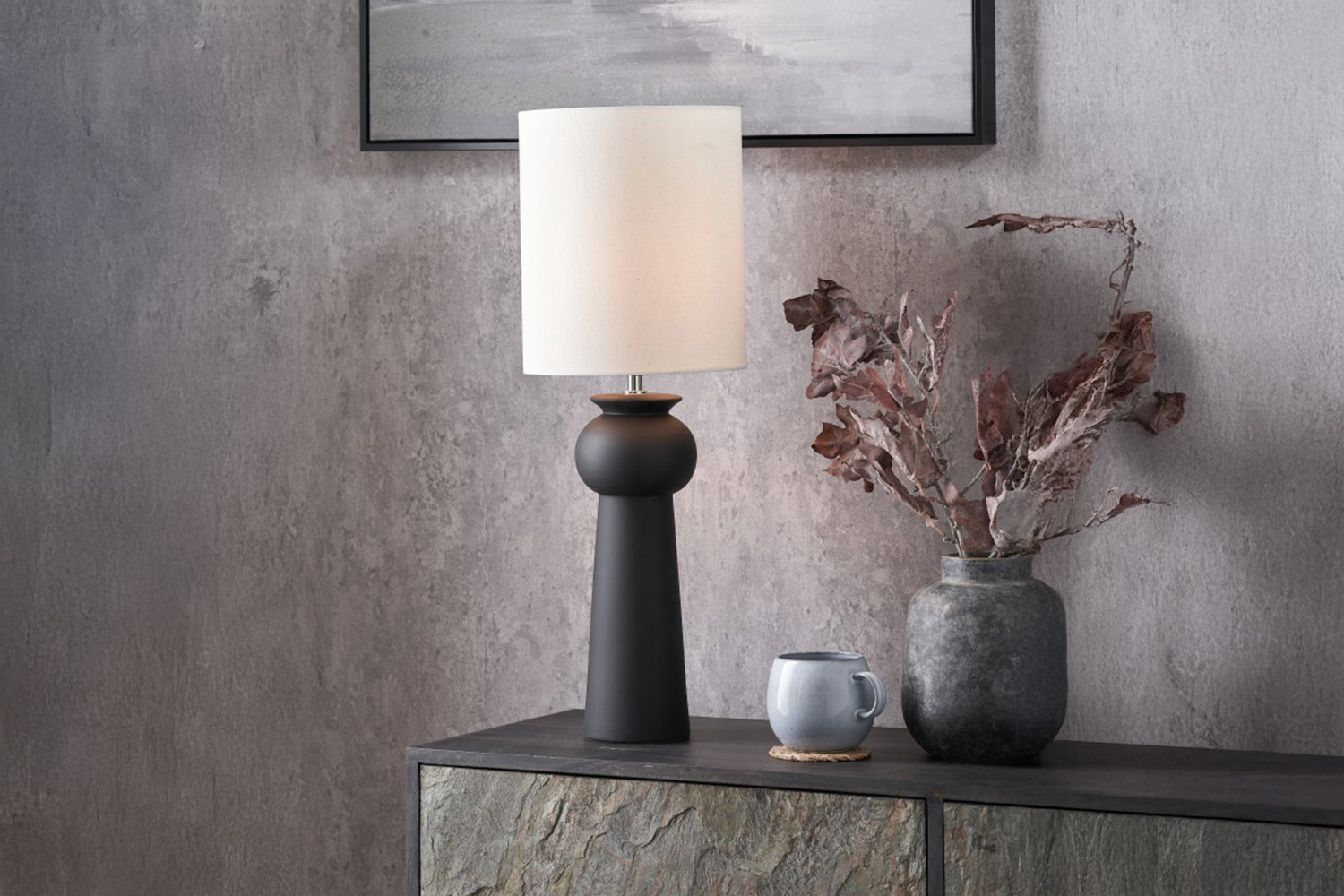 Sloane Ceramic Table Lamp | Black