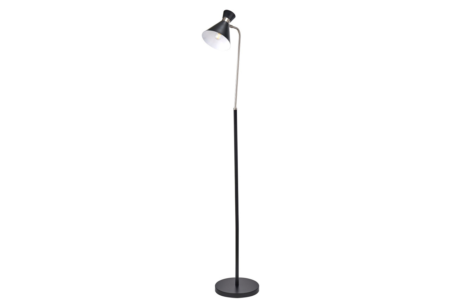 Benedict Metal Floor Lamp | Black/Silver