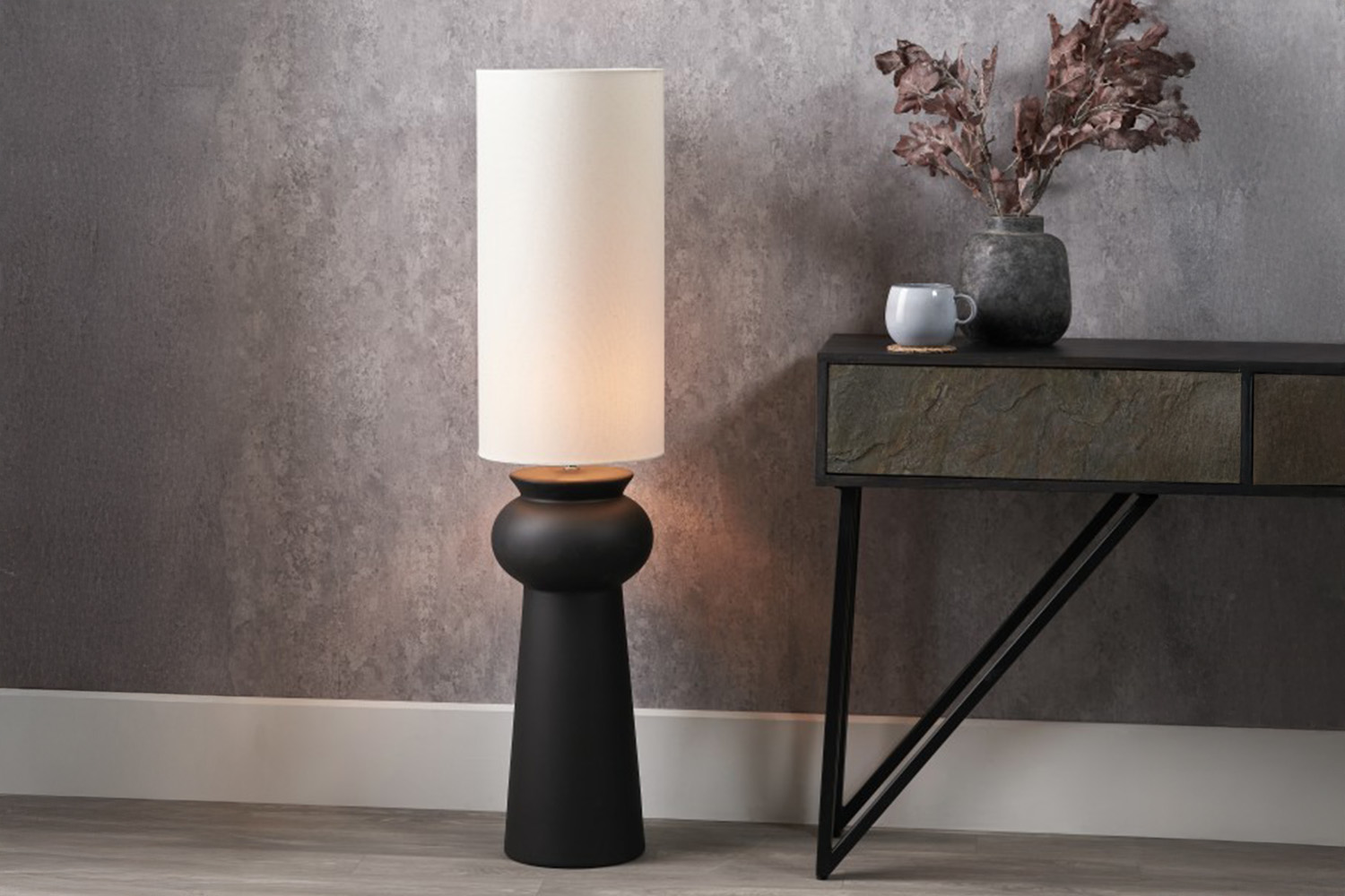 Sloane Ceramic Floor Lamp | Black