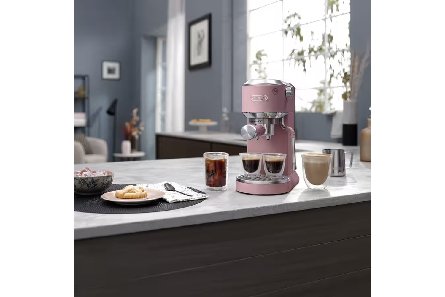 Delonghi Dedica Duo Coffee Machine | EC890.PK | Pink