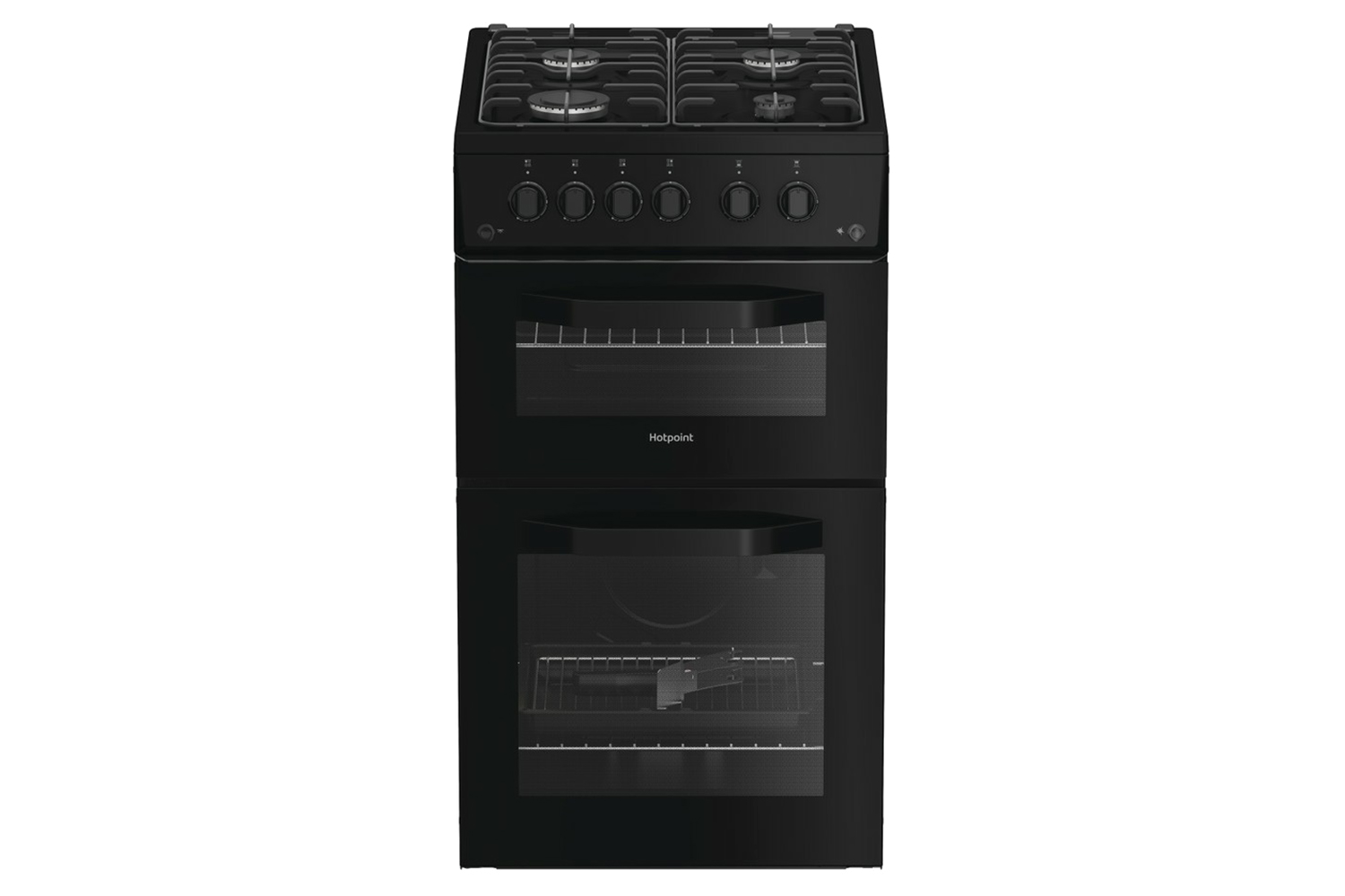 Hotpoint 50cm Gas Electric Double Oven | HTG5GCB
